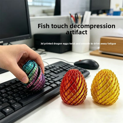 3D Printed Dragon Egg Rotating Stress Relief Toy