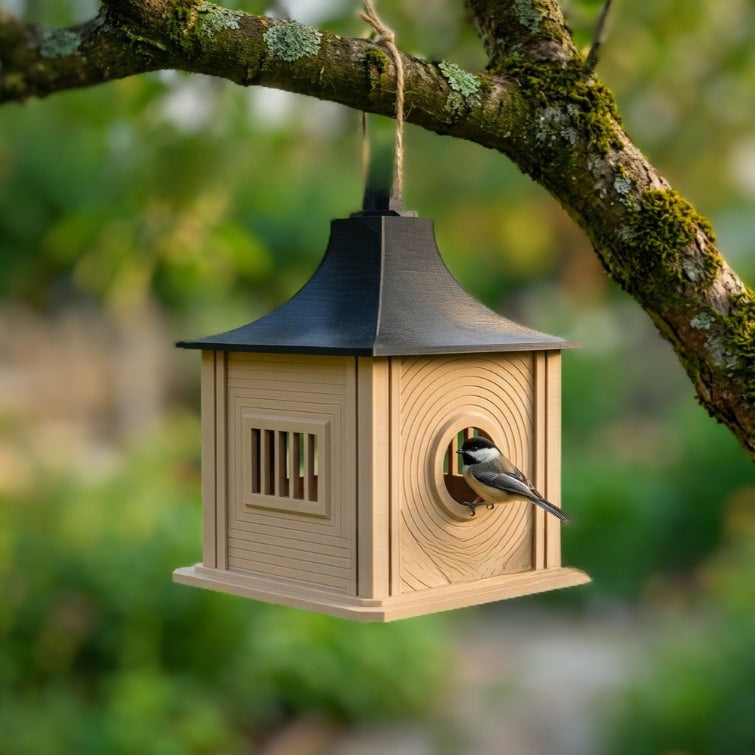 3D Printed Hanging Bird Feeder House
