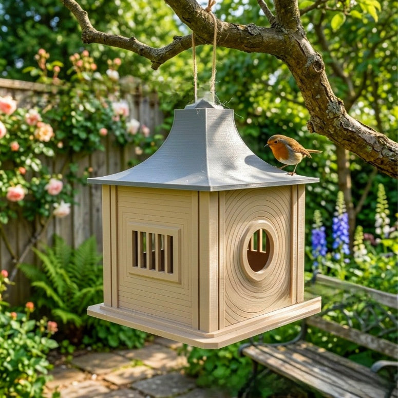 3D Printed Hanging Bird Feeder House