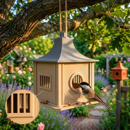 3D Printed Hanging Bird Feeder House