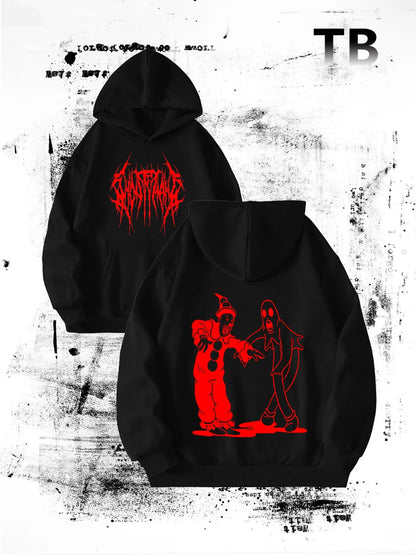 3D Printed Men's Hoodie Sweatshirt Horror Theme Loose Fit Long Sleeve