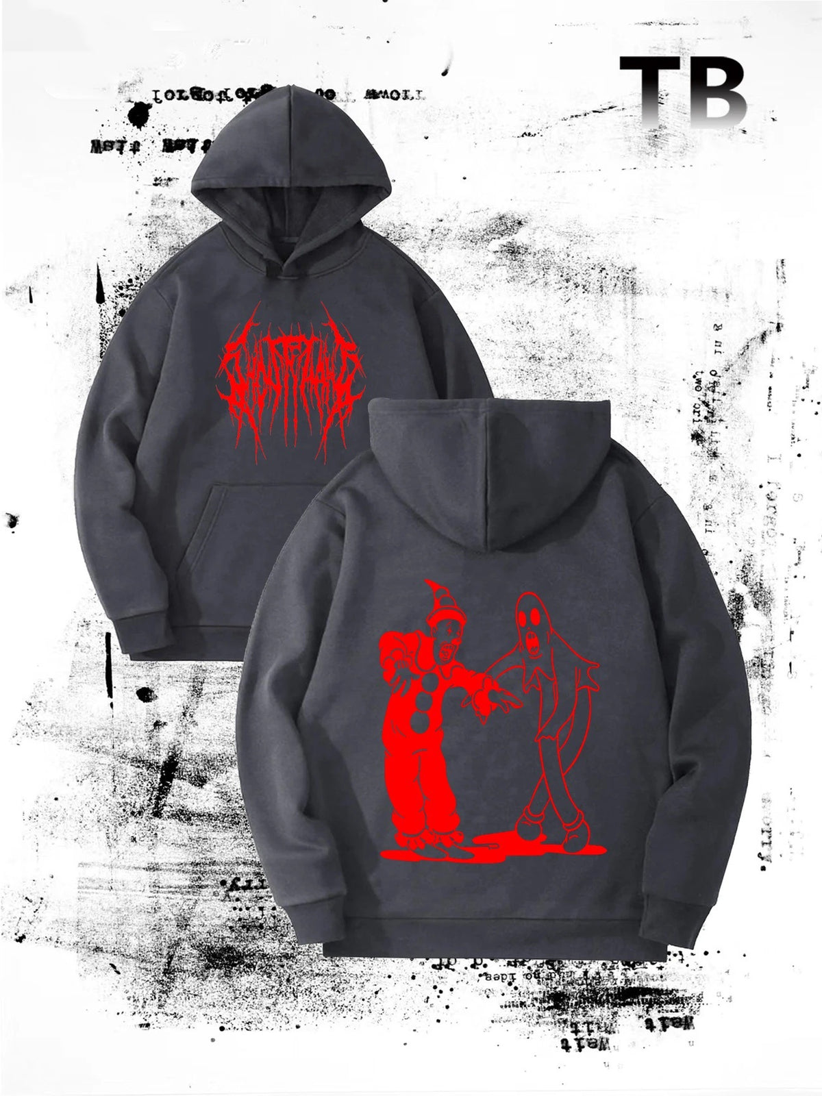 3D Printed Men's Hoodie Sweatshirt Horror Theme Loose Fit Long Sleeve