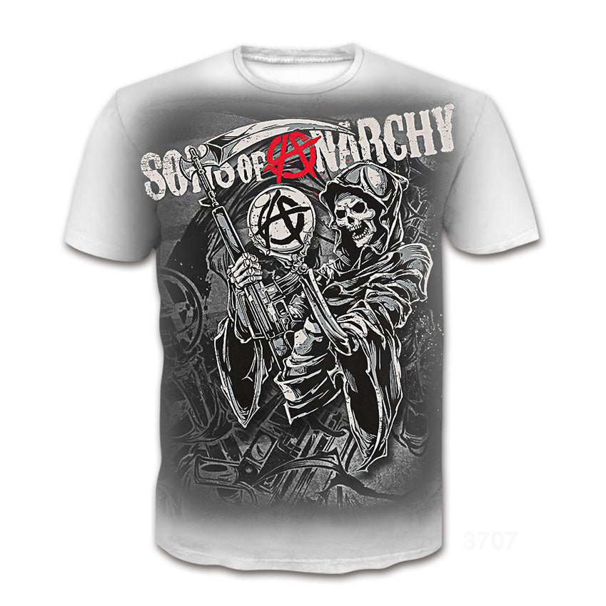 3D Printed Men's Skull T-Shirt