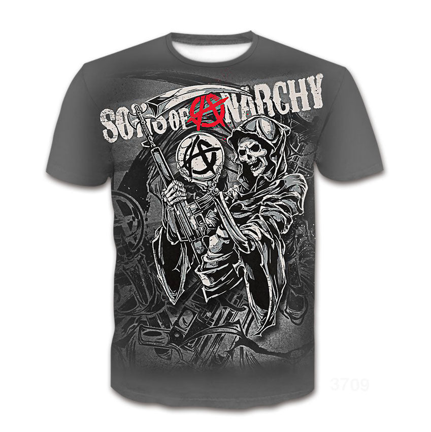 3D Printed Men's Skull T-Shirt
