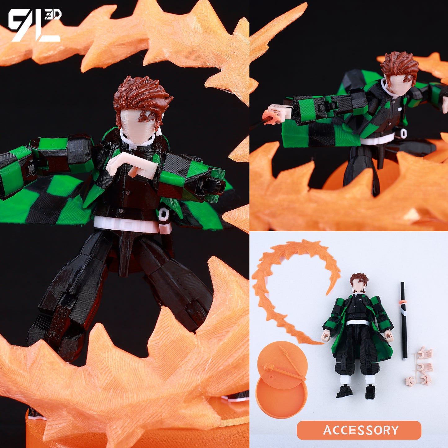 3D Printed Multi-Jointed Movable Anime Figure
