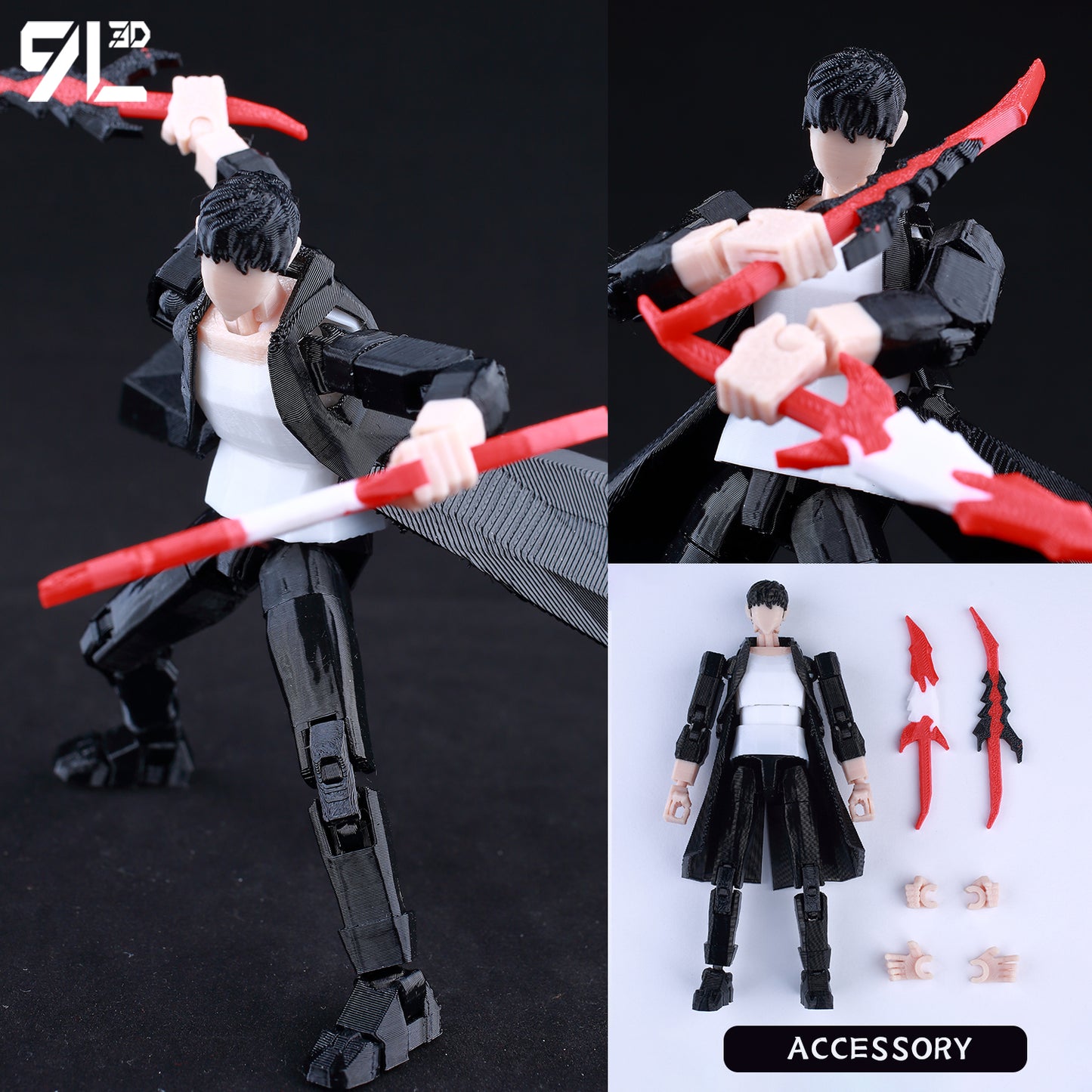 3D Printed Multi-Jointed Movable Anime Figure