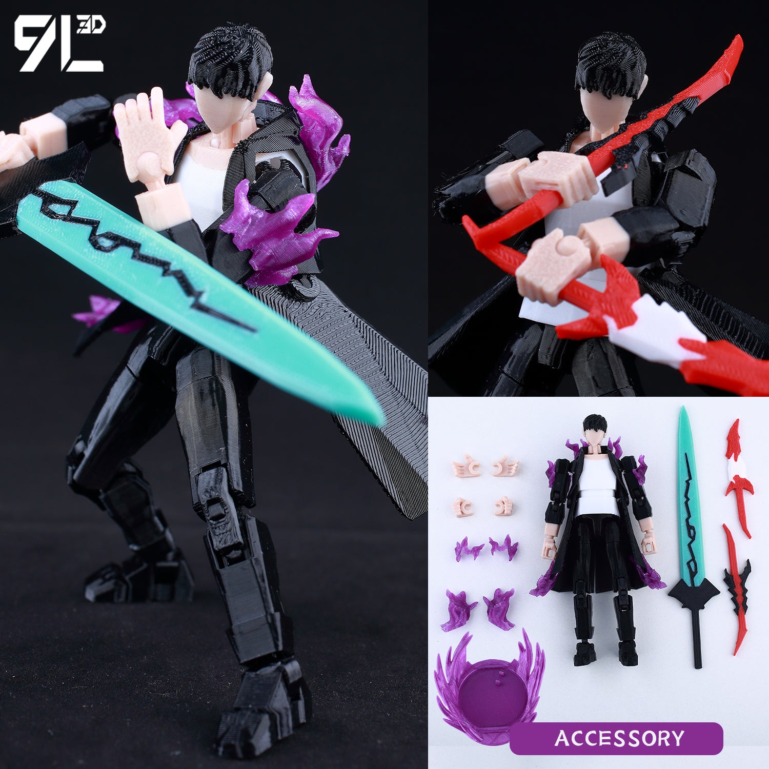 3D Printed Multi-Jointed Movable Anime Figure