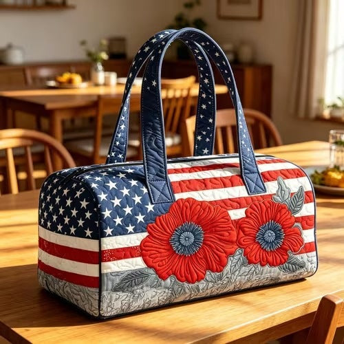 3D Printed Quilted Cotton Travel Bag Fashion Printed Women's Yoga Bag Handbag