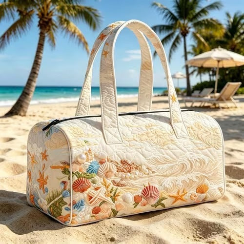 3D Printed Quilted Cotton Travel Bag Fashion Printed Women's Yoga Bag Handbag