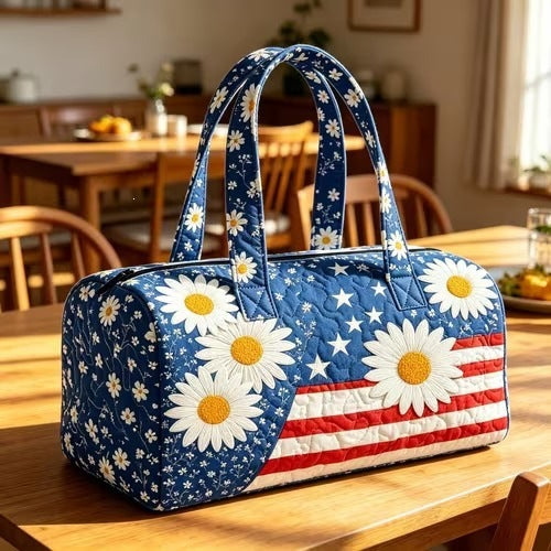 3D Printed Quilted Cotton Travel Bag Fashion Printed Women's Yoga Bag Handbag