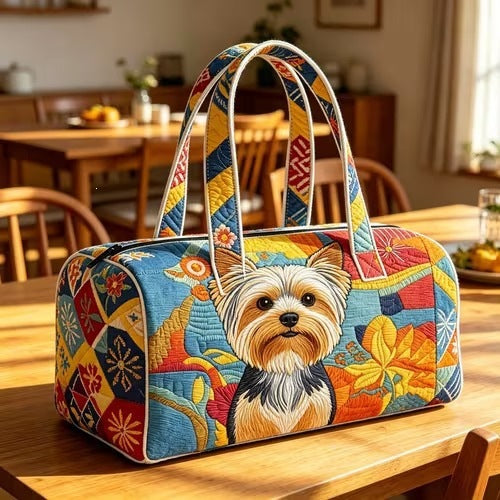 3D Printed Quilted Cotton Travel Bag Fashion Printed Women's Yoga Bag Handbag