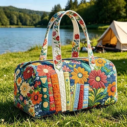3D Printed Quilted Cotton Travel Bag Fashion Printed Women's Yoga Bag Handbag