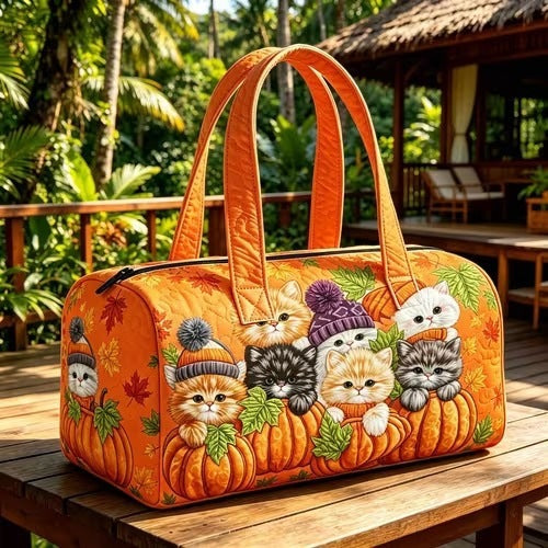 3D Printed Quilted Cotton Travel Bag Fashion Printed Women's Yoga Bag Handbag