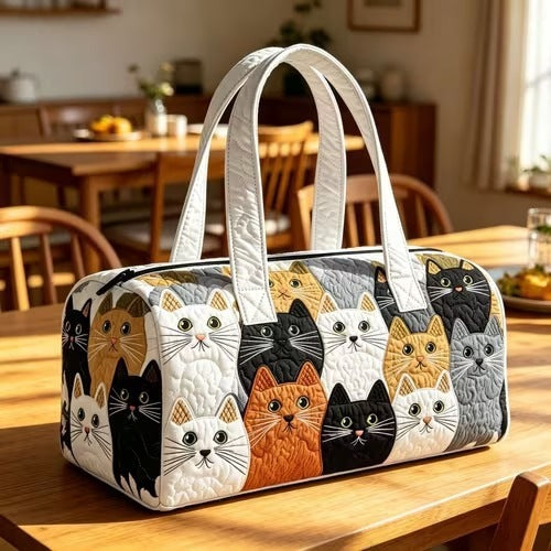 3D Printed Quilted Cotton Travel Bag Fashion Printed Women's Yoga Bag Handbag