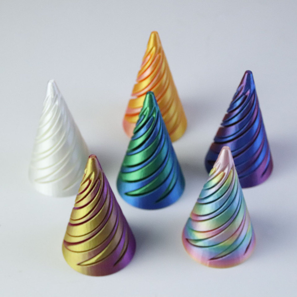 3D-Printed Spiral Stress-Relief Cone 3D Desktop Decoration