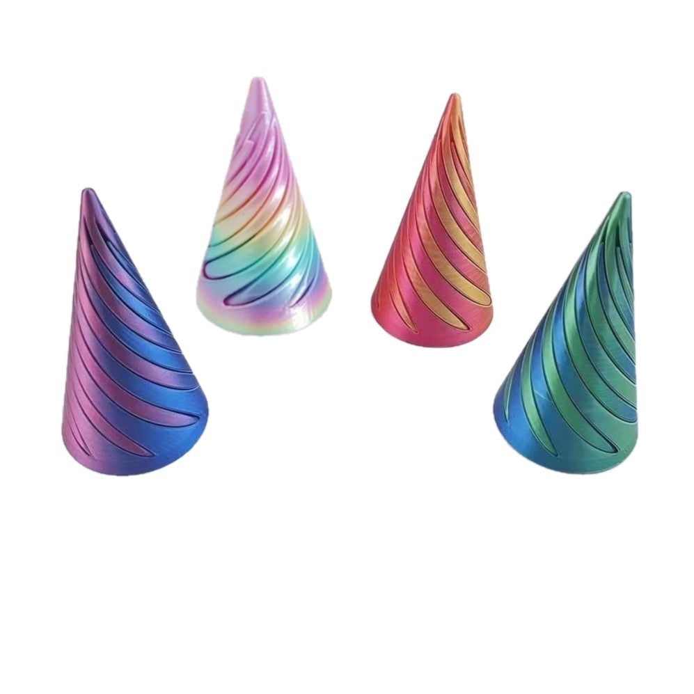3D-Printed Spiral Stress-Relief Cone 3D Desktop Decoration