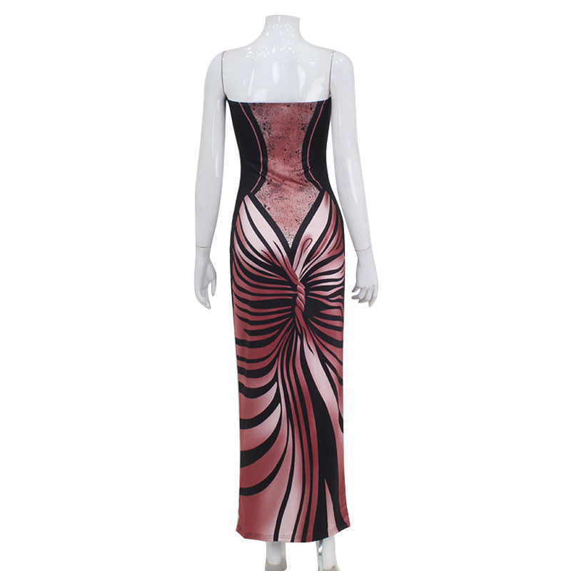 3D printed strapless dress for women's fashion and elegance