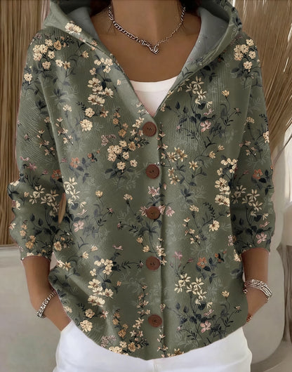 3D Printed Women's Fashion Hooded Thick-Knit Sweatshirt