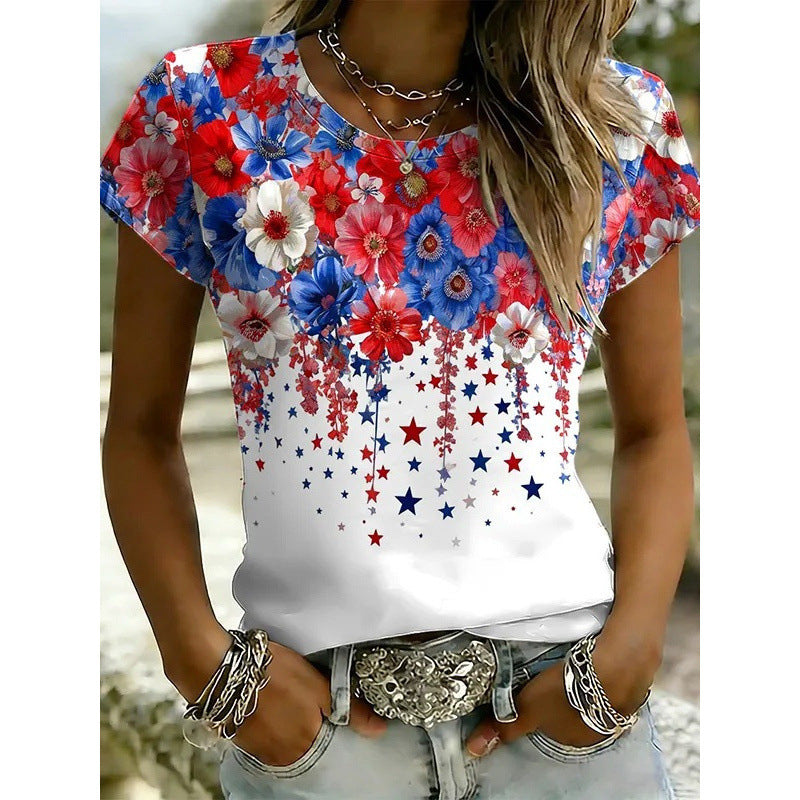 3D Printed Women's Short Sleeve T-Shirt
