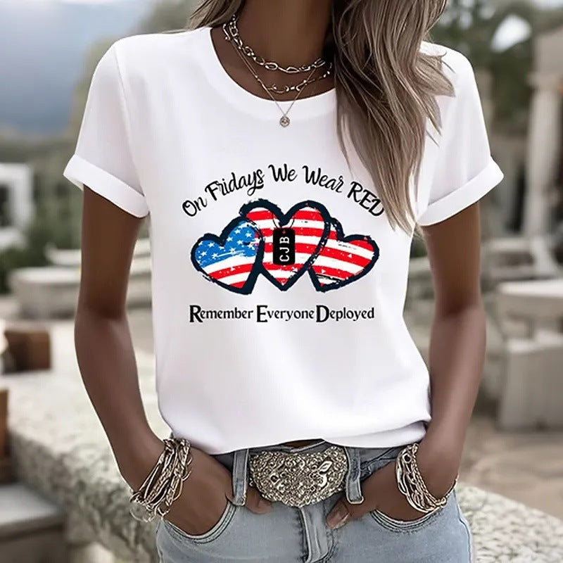 3D Printed Women's Short Sleeve T-Shirt