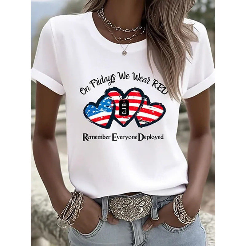 3D Printed Women's Short Sleeve T-Shirt