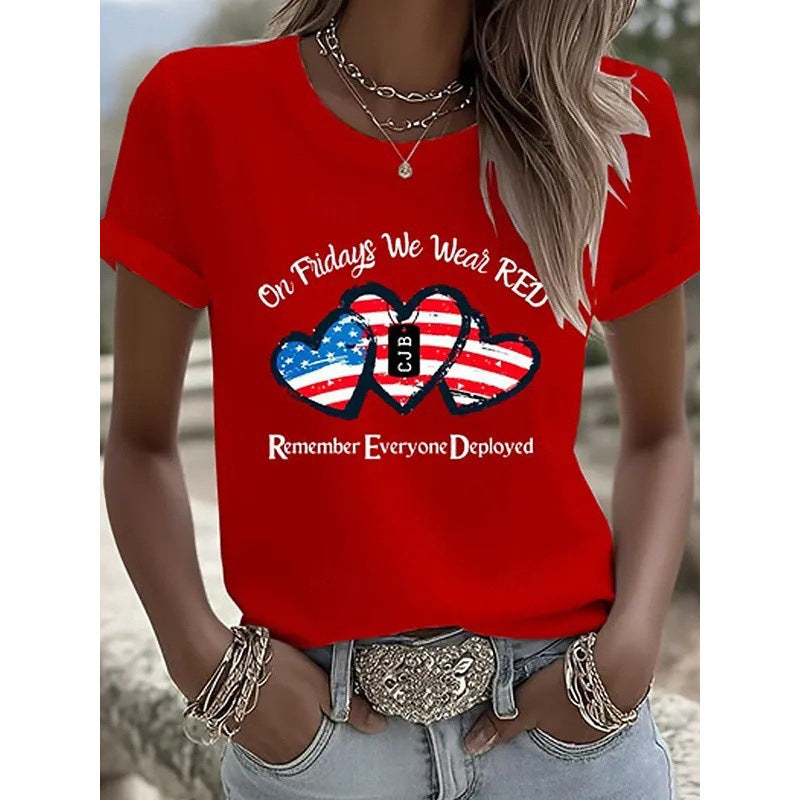 3D Printed Women's Short Sleeve T-Shirt