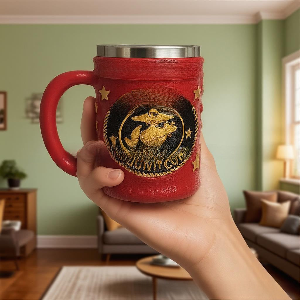 3D Relief Resin Thematic Decorative Mug