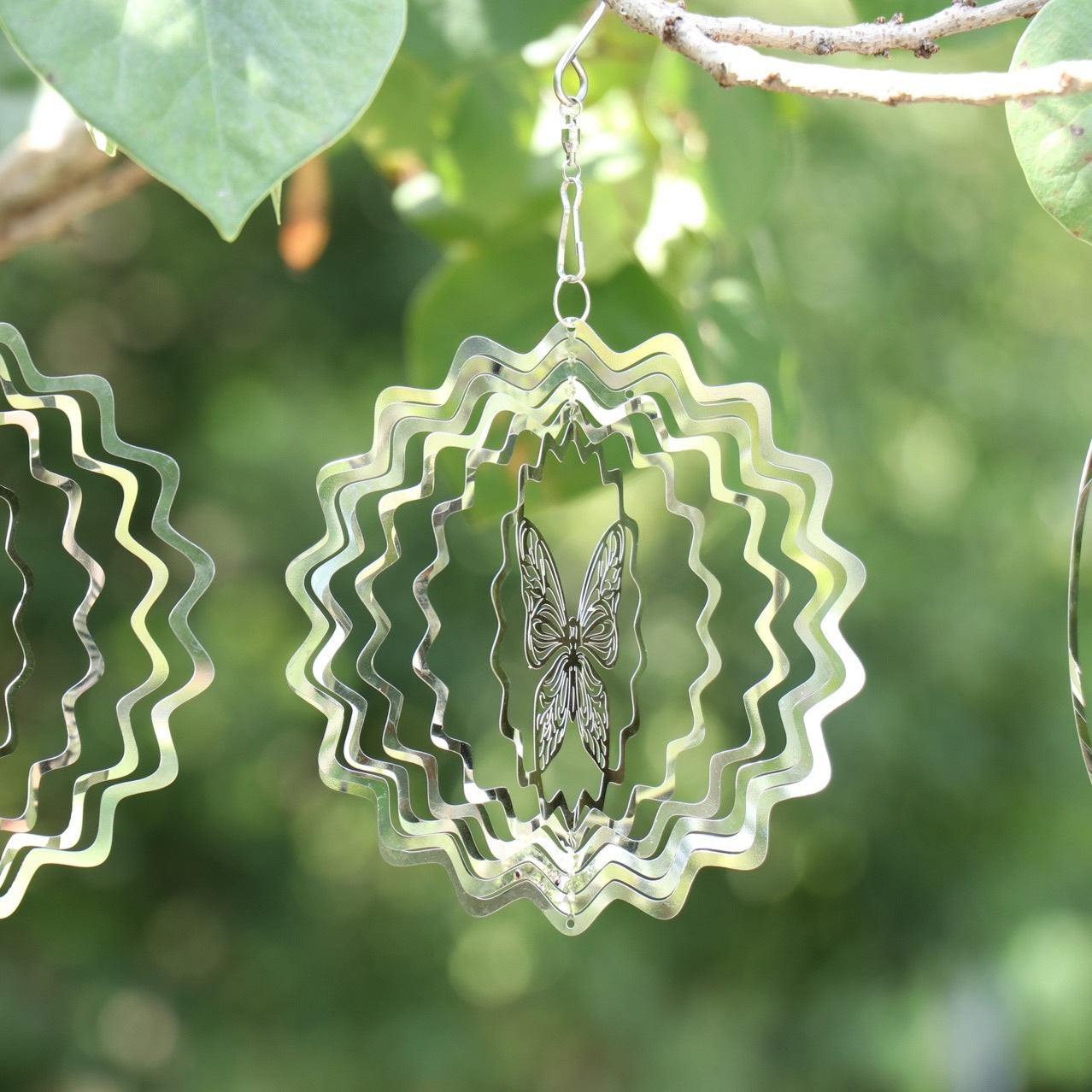 3D Rotary Metal Wind Bell Garden Hanging Ornament