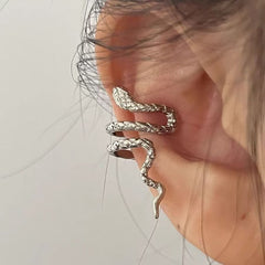 Textured snake ear clip left