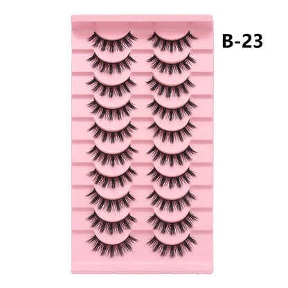 3D Soft False Eyelashes 10 Pairs Pointed Tail