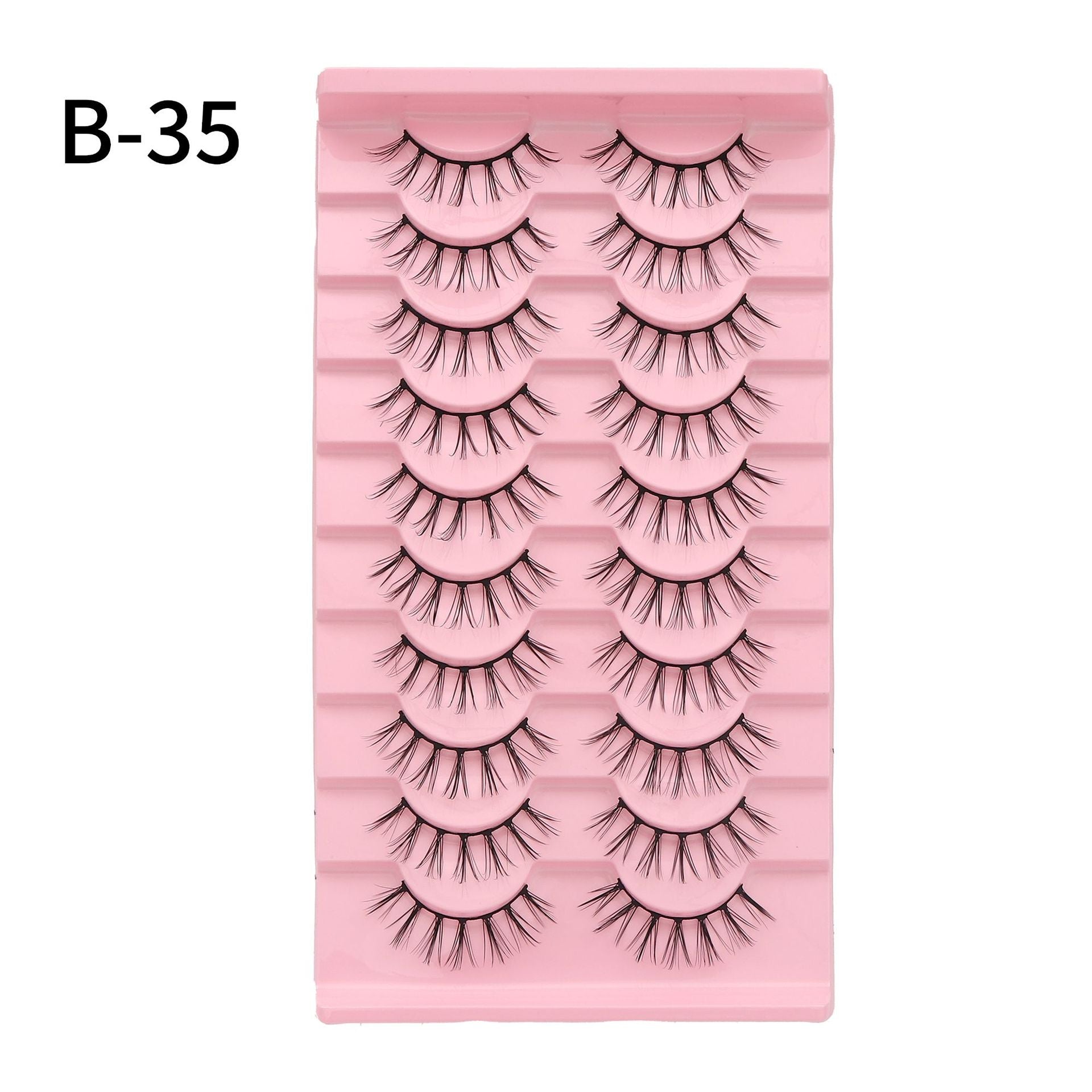 3D Soft False Eyelashes 10 Pairs Pointed Tail