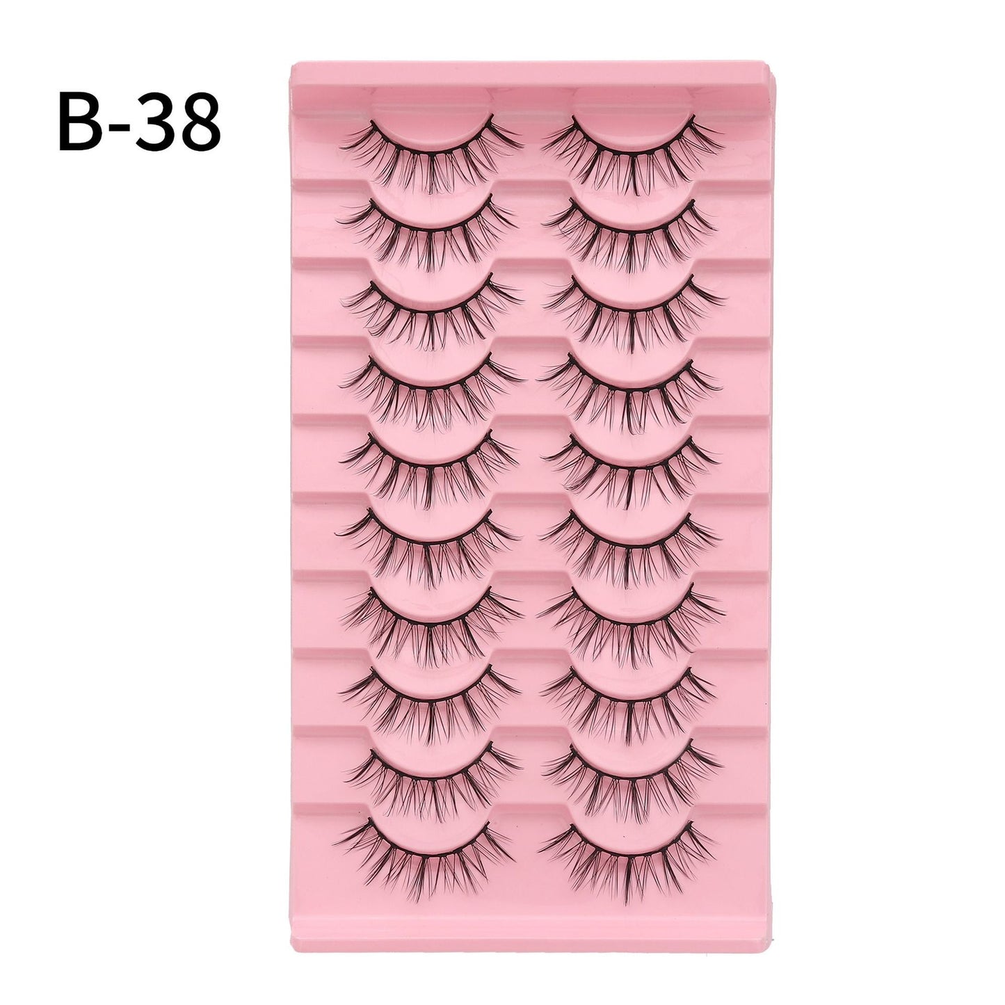 3D Soft False Eyelashes 10 Pairs Pointed Tail