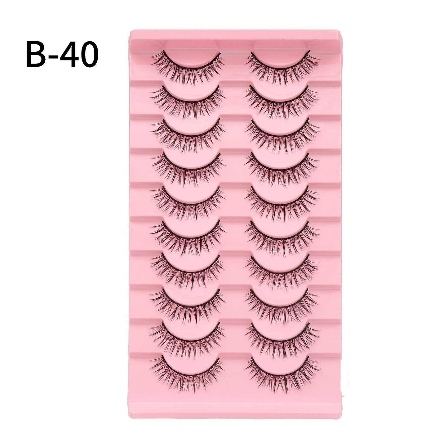 3D Soft False Eyelashes 10 Pairs Pointed Tail