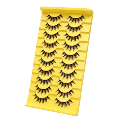 3D Soft False Eyelashes 10 Pairs Pointed Tail