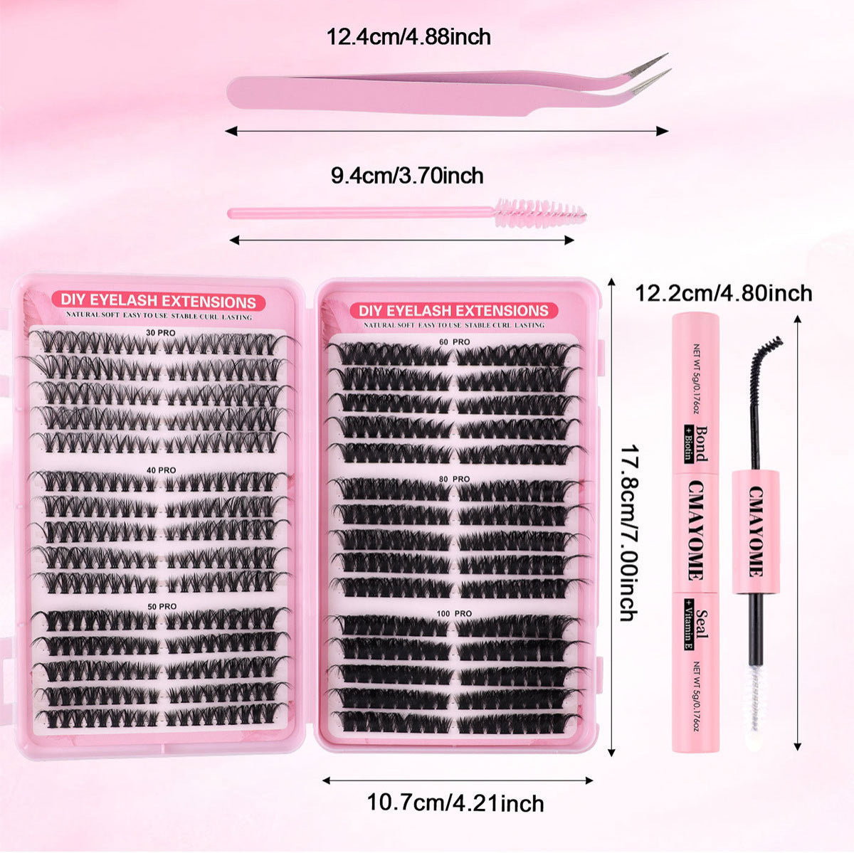 3D Volume False Eyelashes Complete Kit