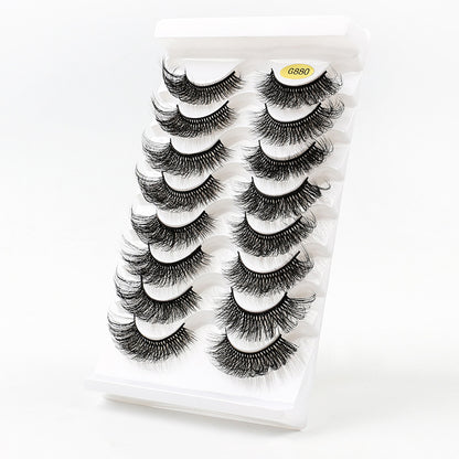 3D Voluminous False Eyelashes 8-Pair Set