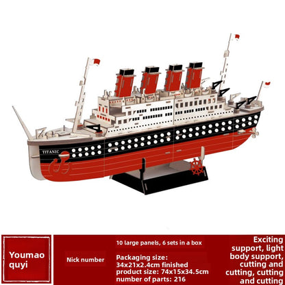 3D Wooden Ship Model Puzzle