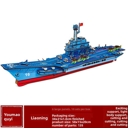 3D Wooden Ship Model Puzzle