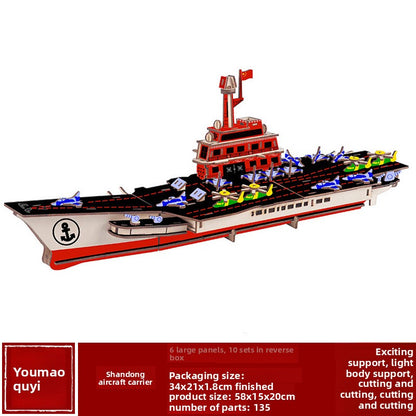 3D Wooden Ship Model Puzzle