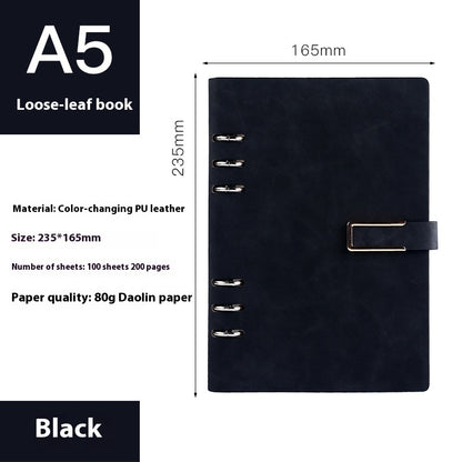 A5 Loose Leaf Notebook Removable Notepad for Office Meetings