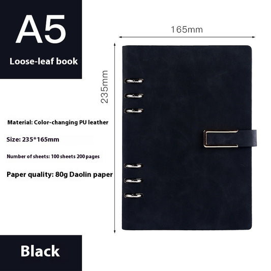 A5 Loose Leaf Notebook Removable Notepad for Office Meetings