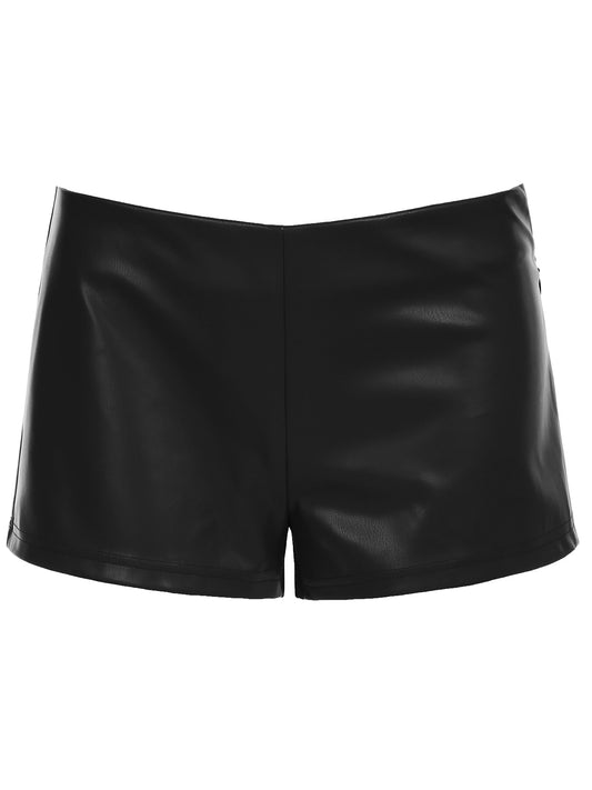 Buy Trendy Women’s Casual Slim-Fit Black Leather Pants Online