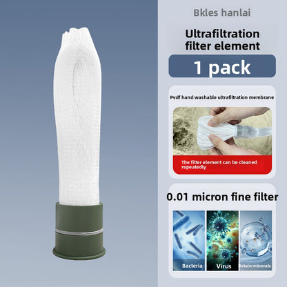 Portable Outdoor Water Purifier with Direct Drink Filter