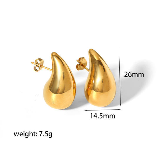 18K Gold Stainless Steel Earrings That Wont Fade for Women