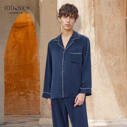 Mumi Heavyweight Silk Pajamas for Men Comfortable Sleepwear