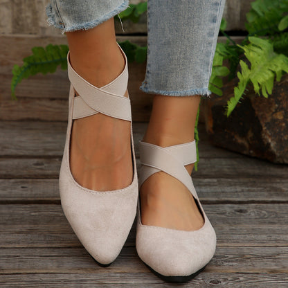 Lightweight Retro Women's Shoes Comfortable Round-Toe Design
