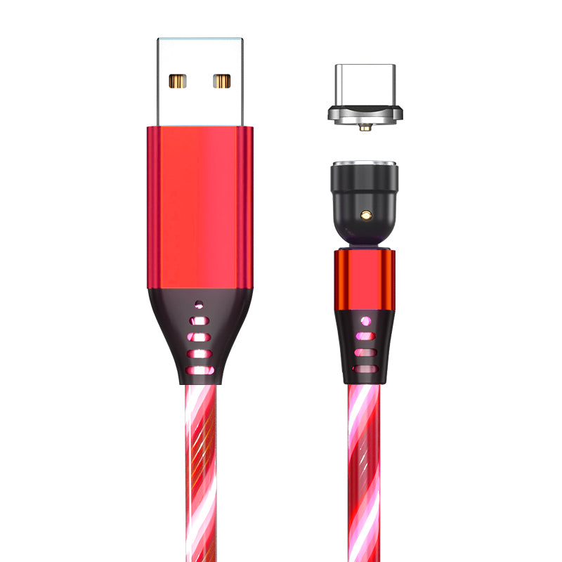 Buy 540° Rotating Luminous Magnetic Fast Charge Cable for Mobile