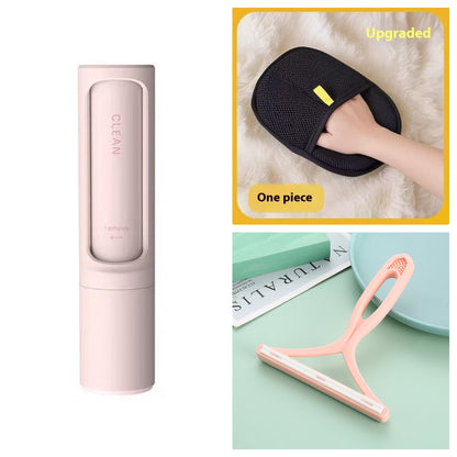 2-in-1 Pet Hair Remover Self-Cleaning Lint Brush Cats & Dogs