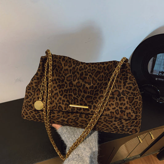 Buy Trendy Leopard-print Shoulder Bag – Fashionable & Spacious Design