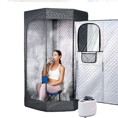3L Sweating Bath Box Sauna Steam Machine+Pentagonal bracket + folding chair